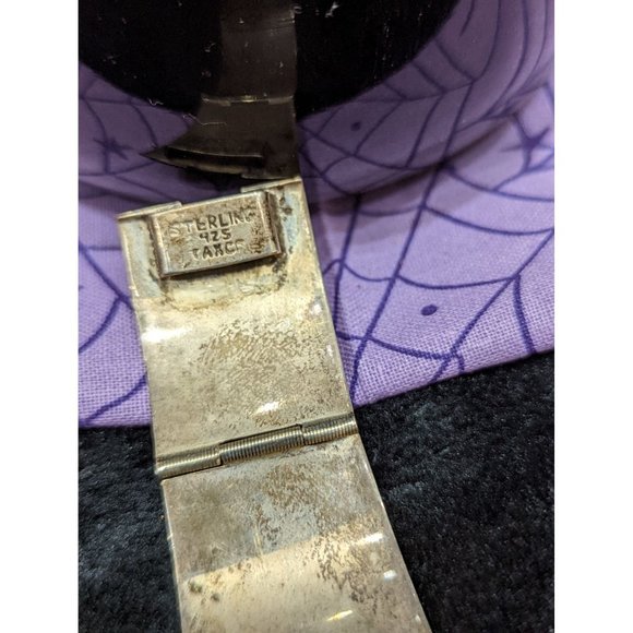 Vintage Taxco, Silver Link Style Bracelet with embossed figural elements, 1970's - Picture 7 of 7